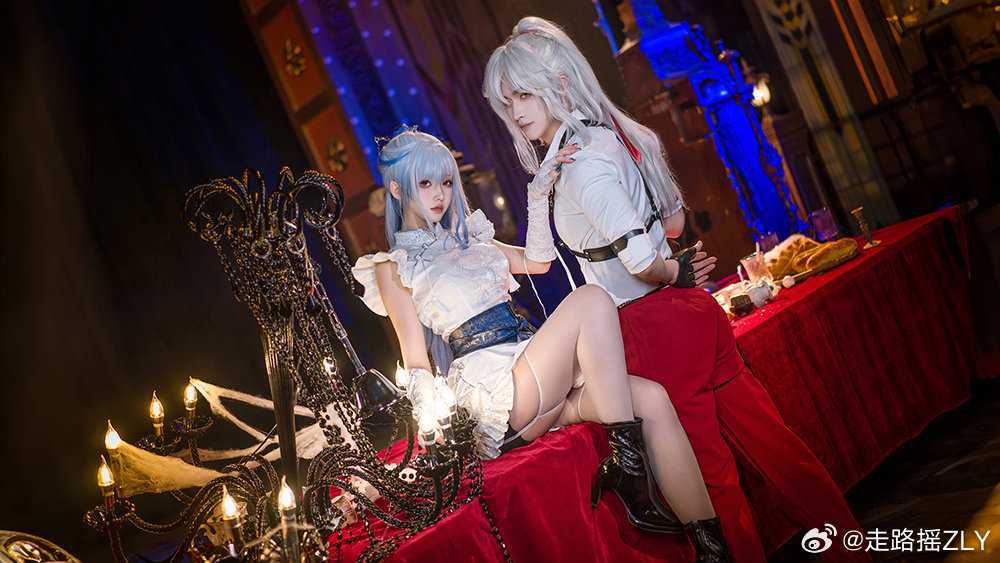 cosplay镜流也和大家一起过了一次万圣节呢！这套万圣节OC装扮怎么样？星穹铁道镜流@走路摇ZLY