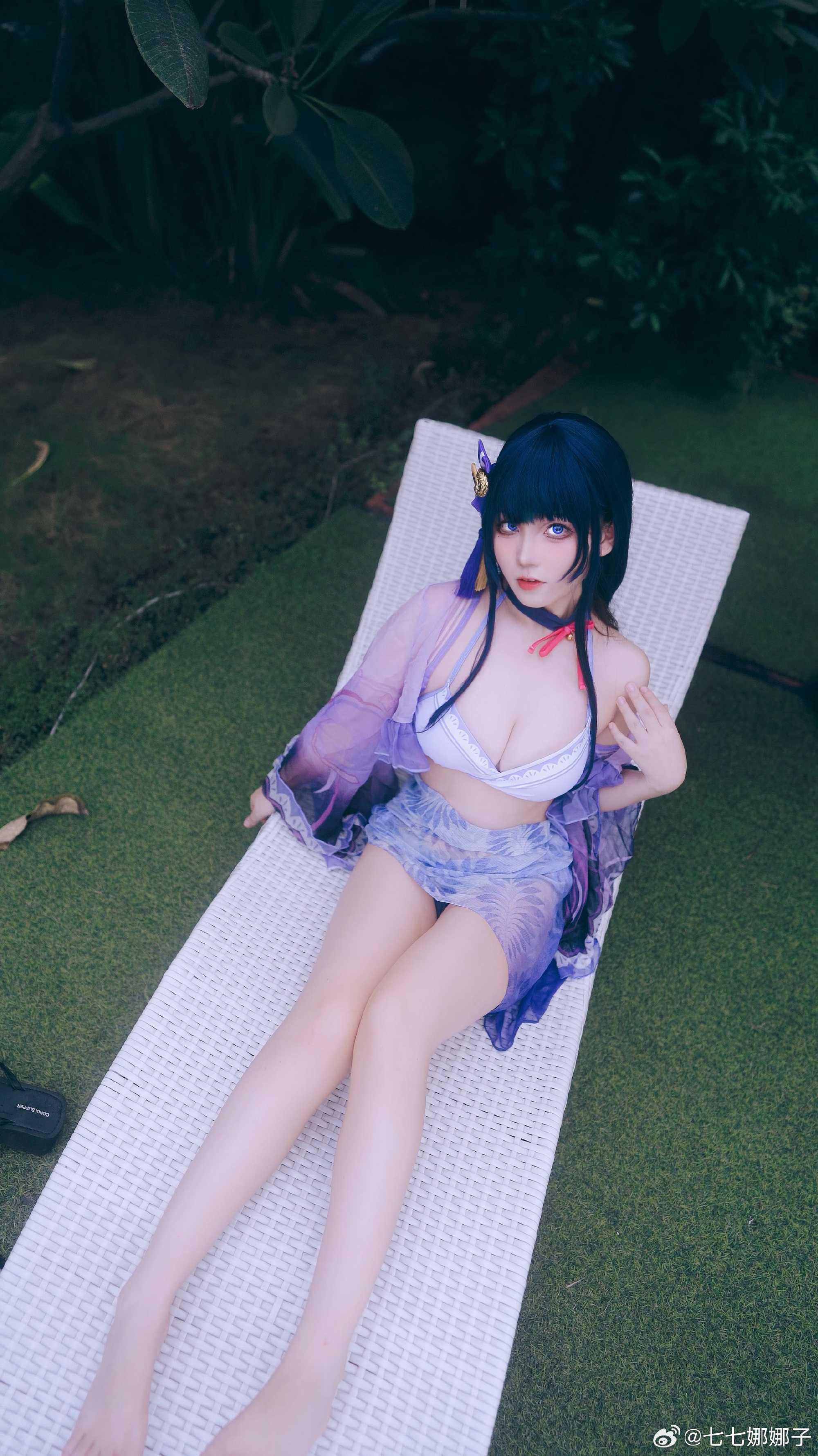 cosplay原神雷电将军泳装cos@七七娜娜子