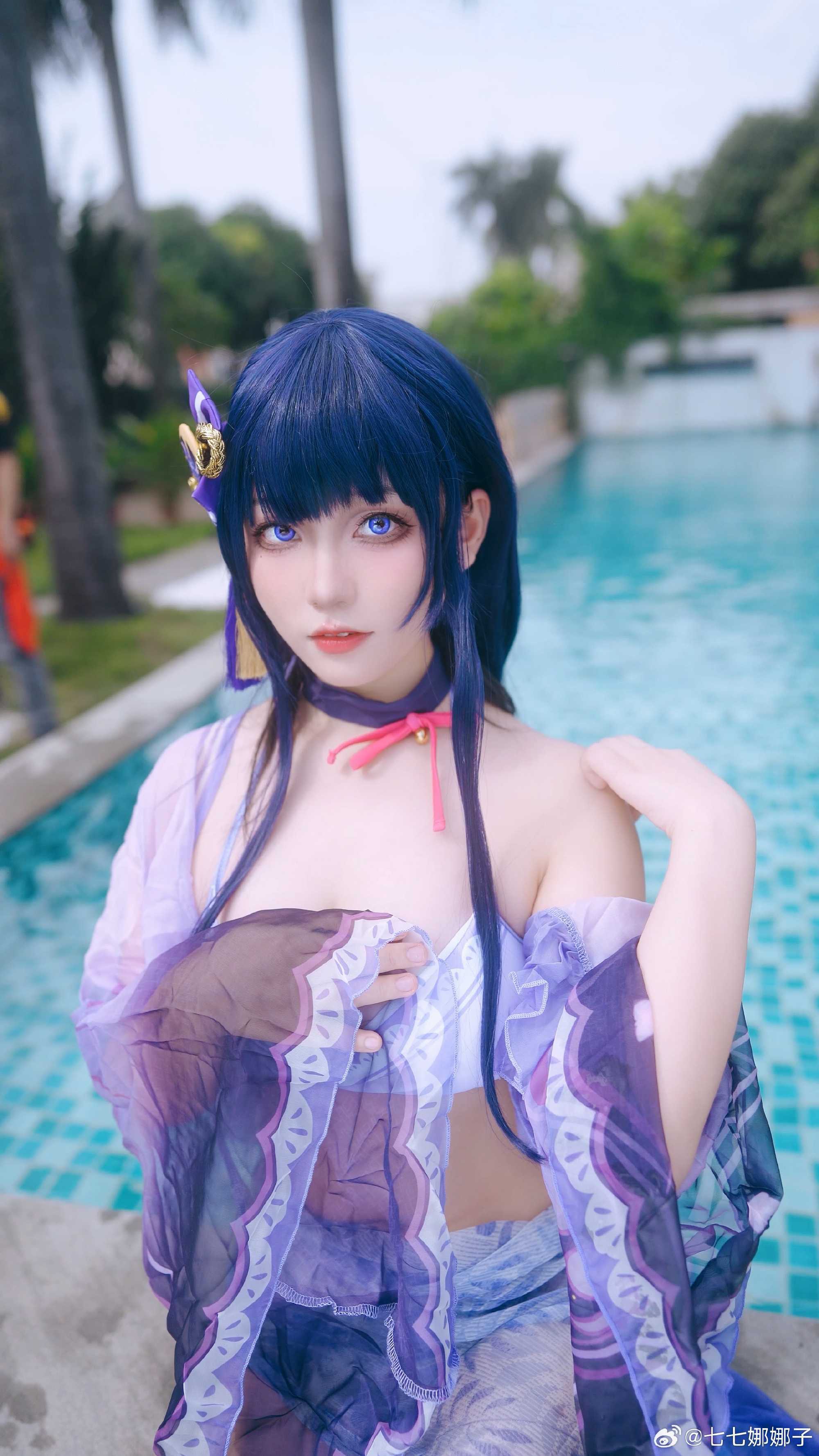 cosplay原神雷电将军泳装cos@七七娜娜子