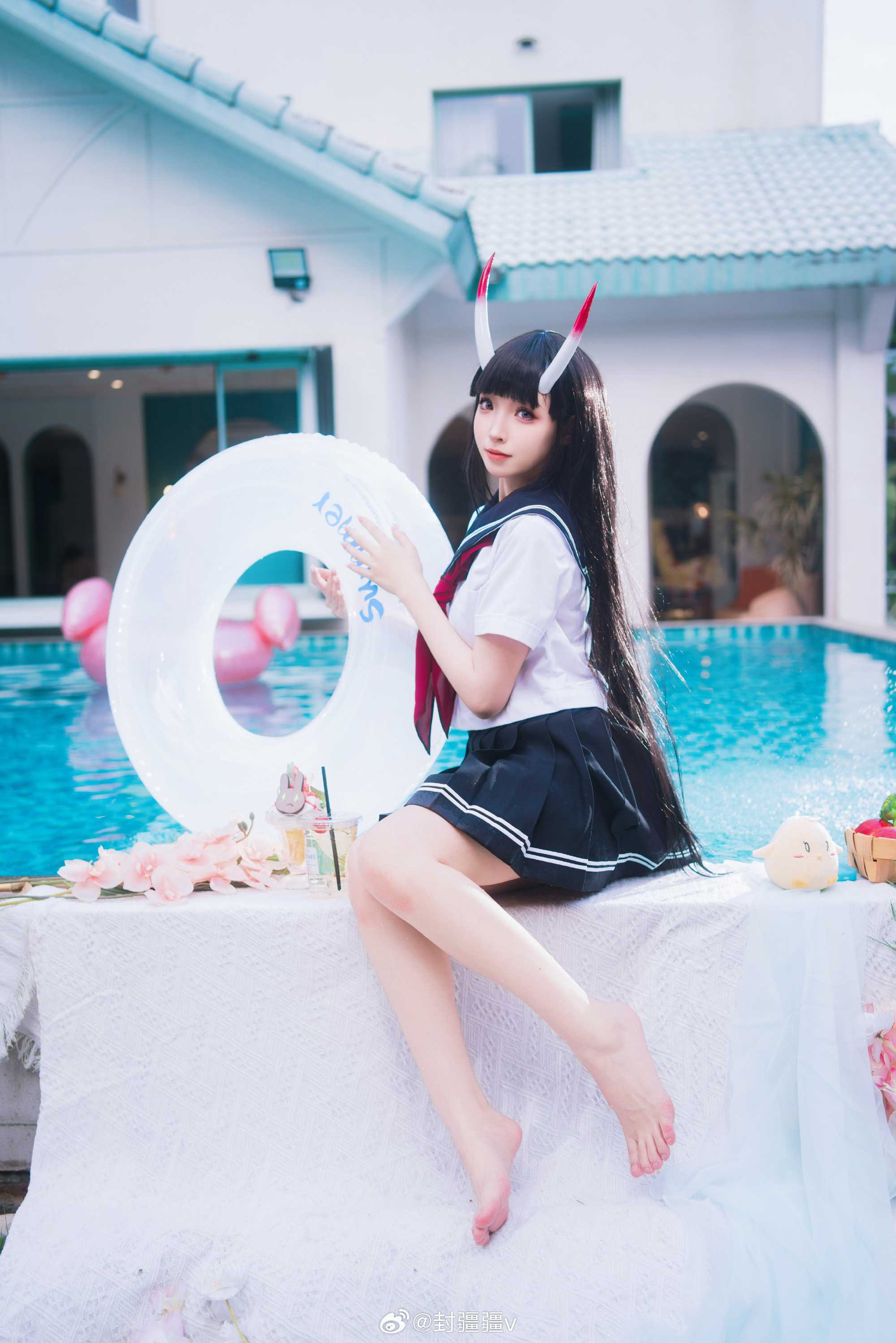 cosplay碧蓝航线🌴能代x酒匂泳装cos🍃@封疆疆v