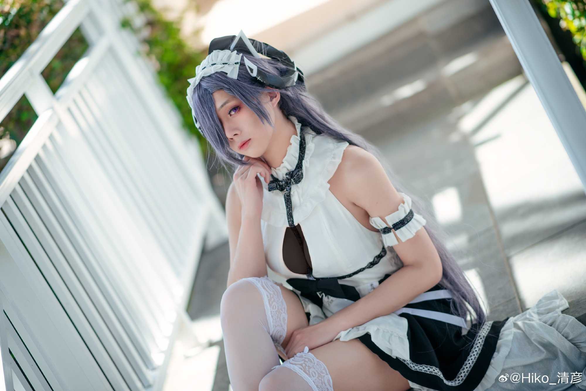 COSPLAY尽情地向你的女仆撒娇吧…\’主人\’碧蓝航线奥古斯特·冯·帕赫贝尔@Hiko_清彦