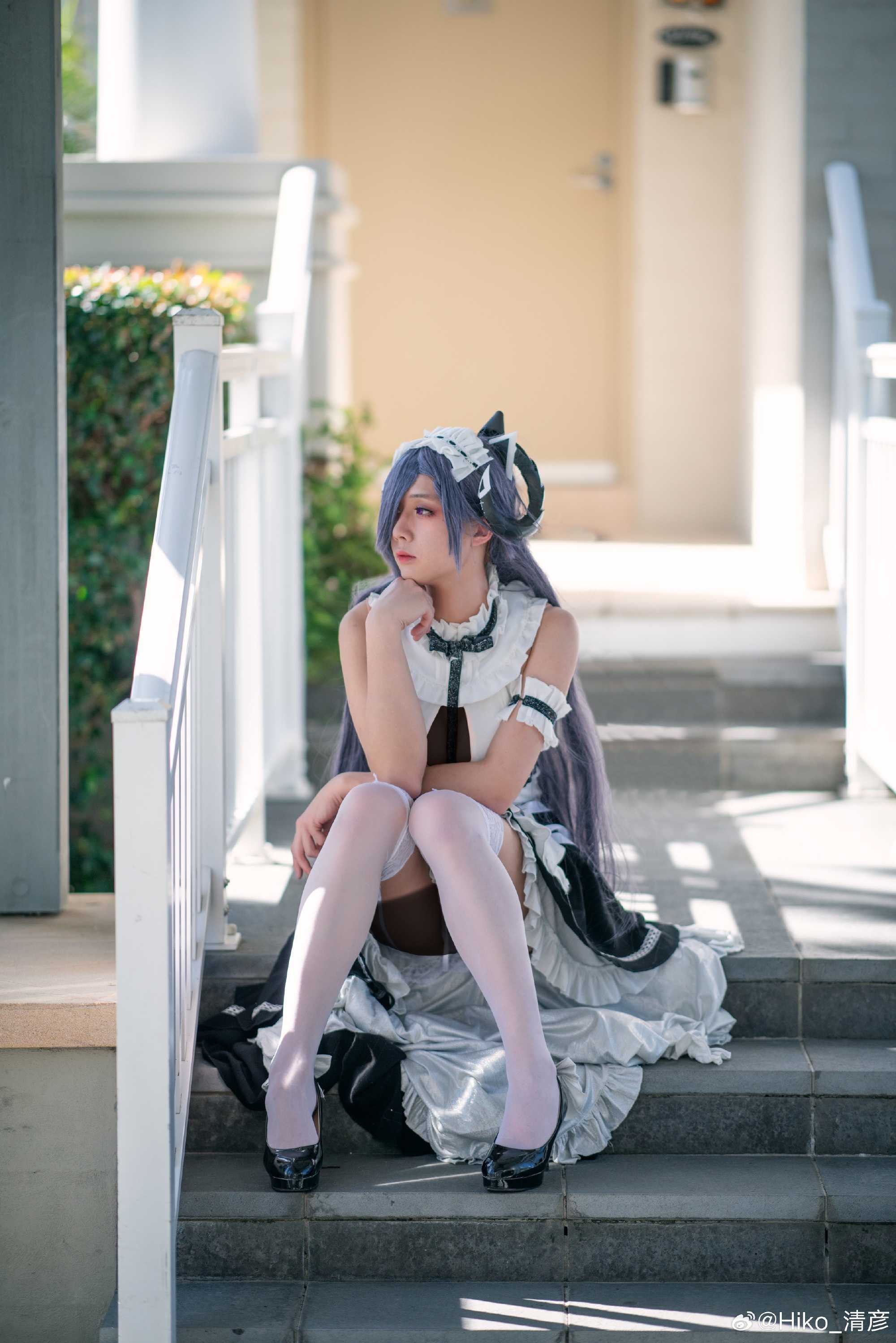 COSPLAY尽情地向你的女仆撒娇吧…\’主人\’碧蓝航线奥古斯特·冯·帕赫贝尔@Hiko_清彦