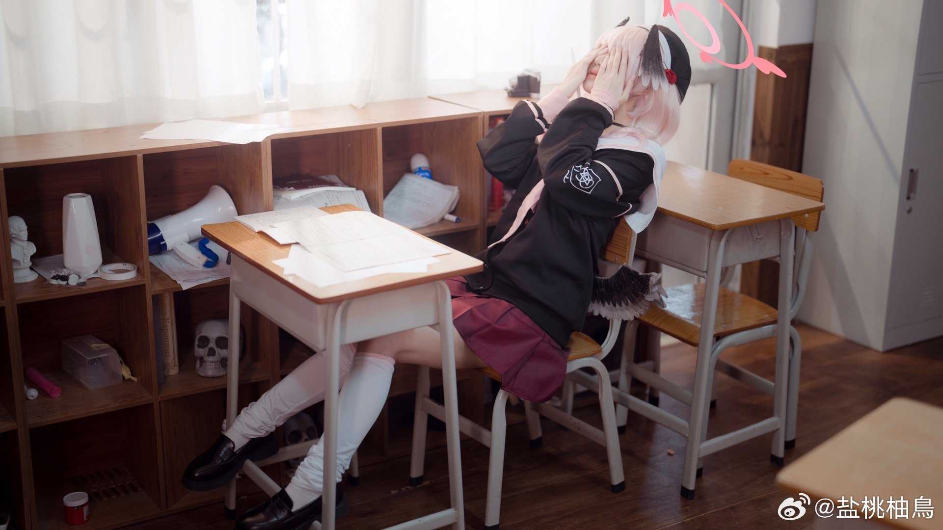 cosplay蔚蓝档案下江小春@盐桃柚鳥