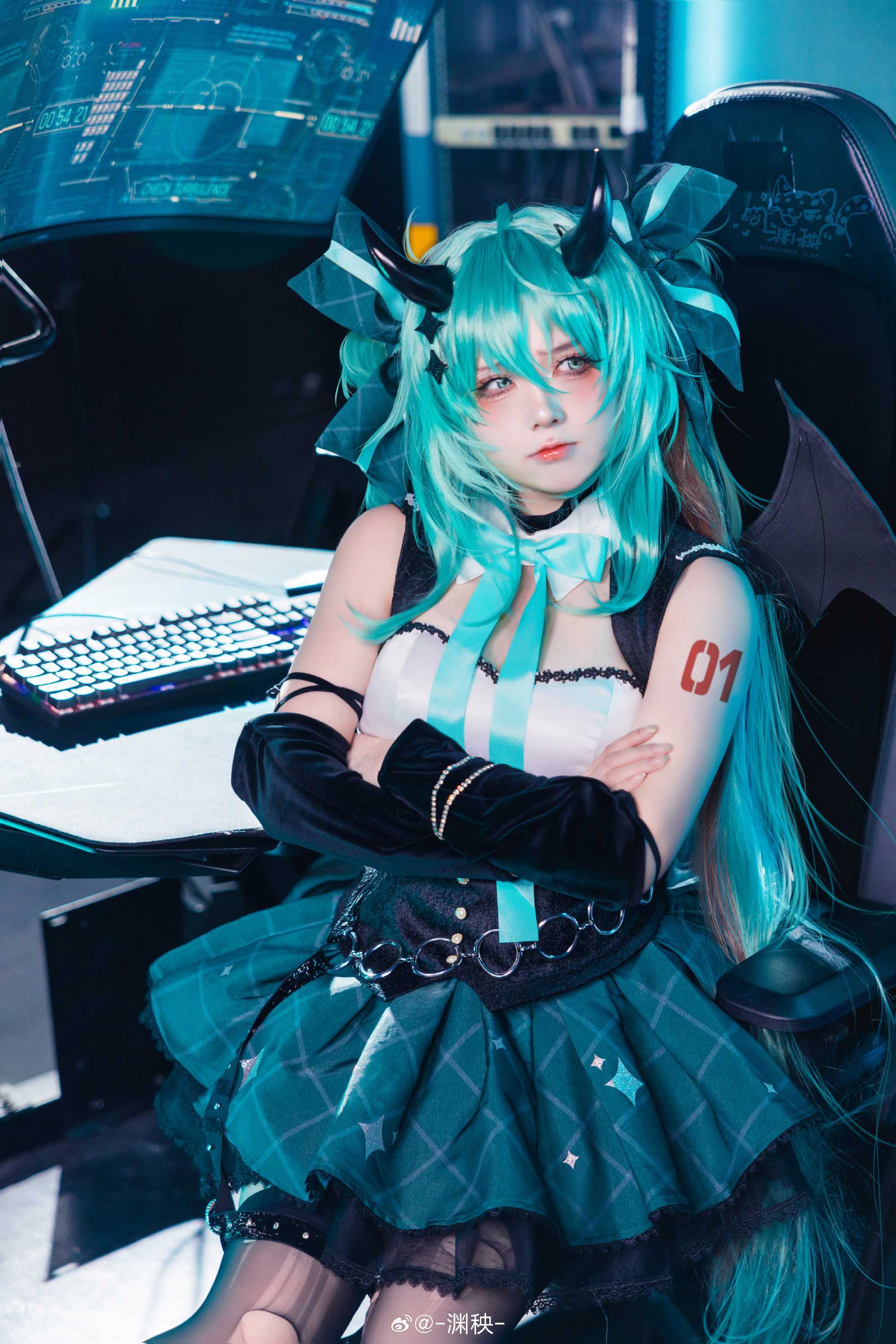 cosplay初音未来小浣熊cos@-渊秧-