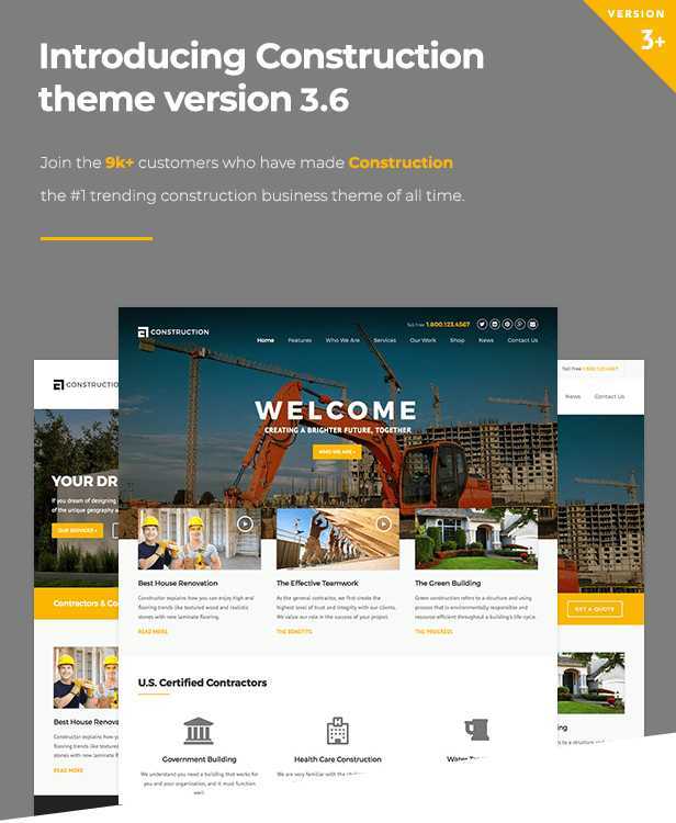 Construction WordPress Theme v3.6 – 建筑服务 WordPress 主题