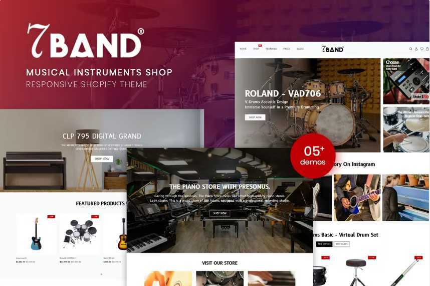 7Band – 乐器商店 Shopify 主题