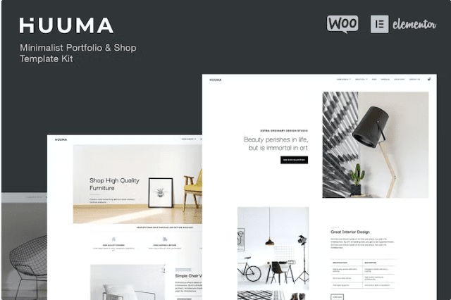 Huuma – Minimal Shop Elementor 模板套件