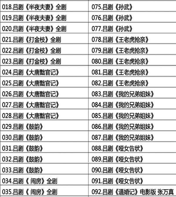 吕剧音频mp3、mp4电影全套视频教程学习资料 吕剧音频mp3、mp4电影全套视频教程学习资料