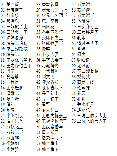吕剧音频mp3、mp4电影全套视频教程学习资料 吕剧音频mp3、mp4电影全套视频教程学习资料